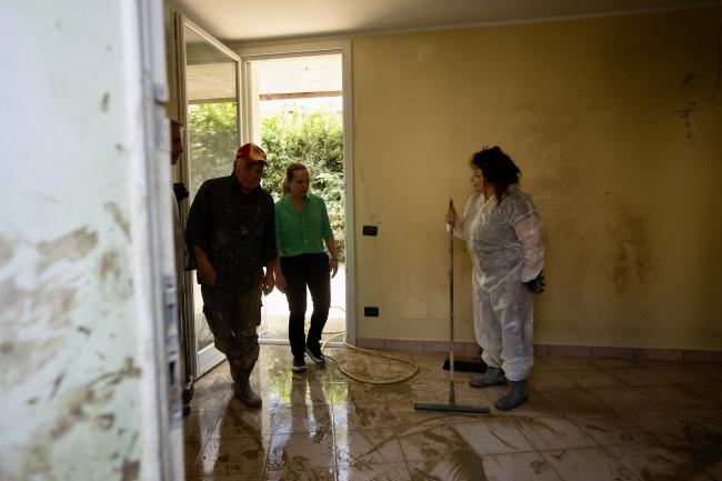 Il Presidente Meloni in visita nelle zone alluvionate in Emilia Romagna