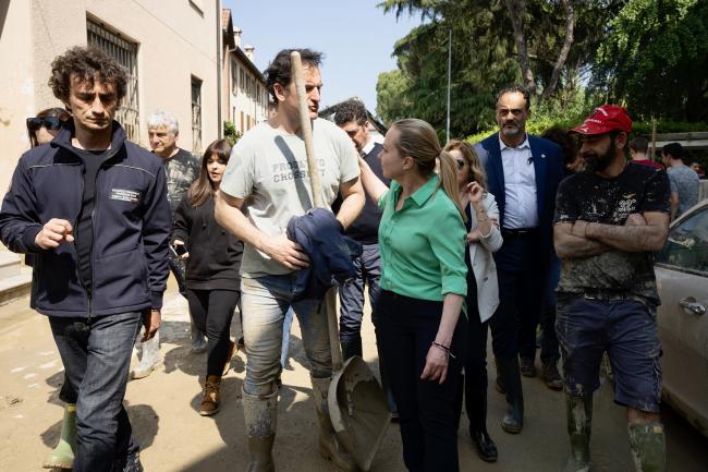 Il Presidente Meloni in visita nelle zone alluvionate in Emilia Romagna