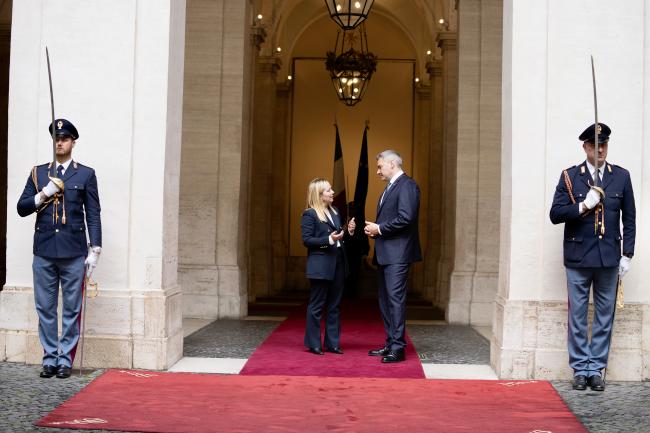 President Meloni meets with the Federal Chancellor of the Republic of Austria