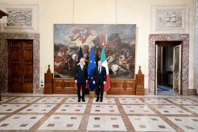 Il Presidente Draghi incontra S.M. il Re dei Belgi