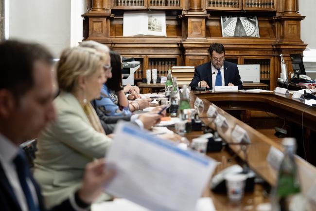 Water crisis steering committee meeting held at Palazzo Chigi