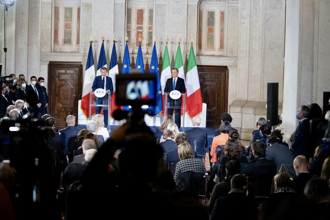 Trattato Italia - Francia, le dichiarazioni alla stampa a Villa Madama