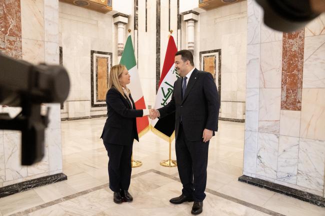 President Meloni meets with Iraqi Prime Minister Mohammed Shia al-Sudani