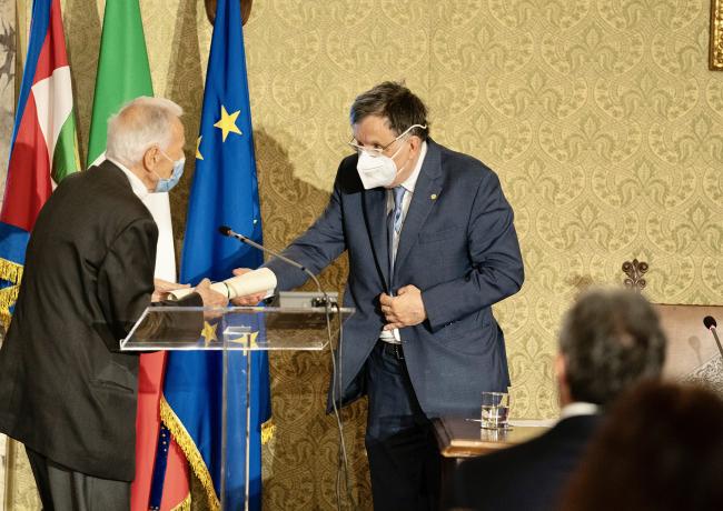 President of the Council of Ministers Mario Draghi at the ceremonial closing of the academic year at Accademia dei Lincei