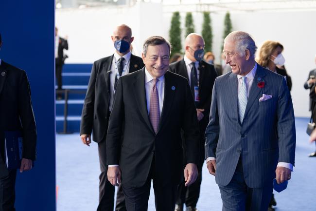 Il Presidente Mario Draghi accoglie S.A.R. Carlo Principe del Galles