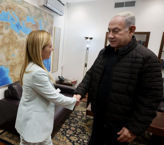 Il Presidente Meloni incontra il Primo Ministro dello Stato di Israele Netanyahu