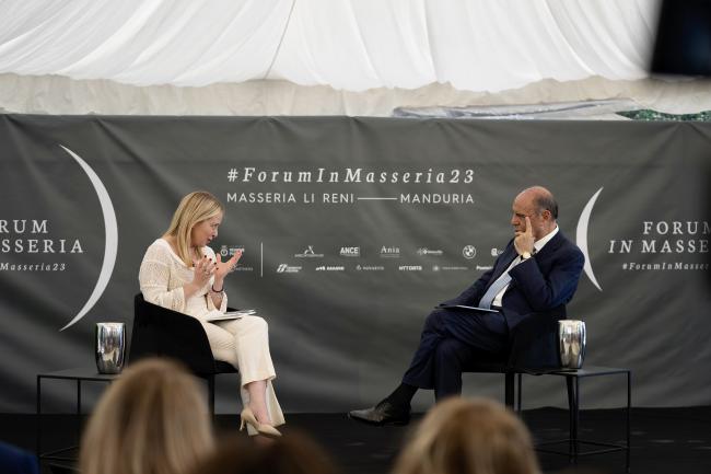 Il Presidente Meloni partecipa a "Forum in Masseria"