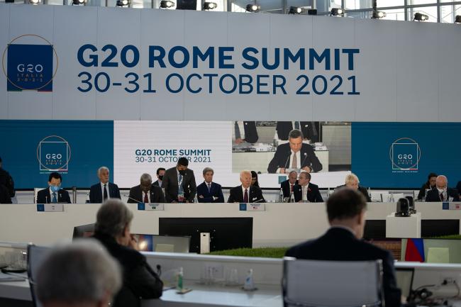 G20 Rome Summit, seconda sessione su “Climate Change and Environment"