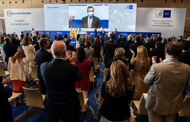 Il Presidente Draghi riceve il “Premio per la costruzione europea” del “Cercle d’Economia”