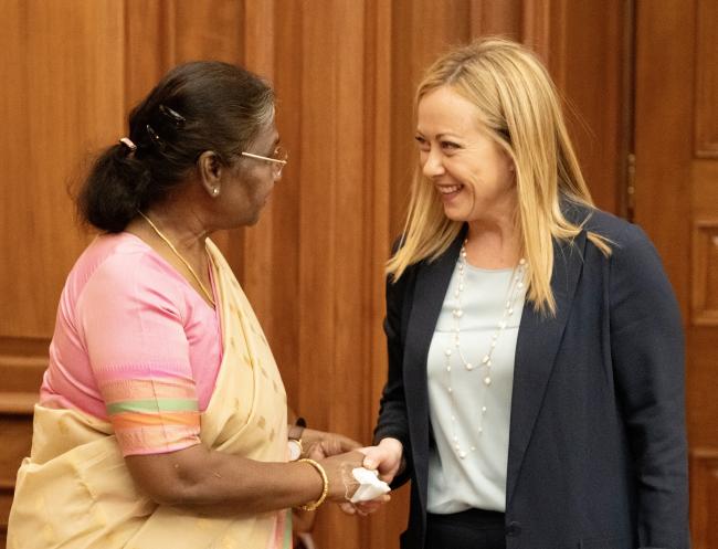 Incontro con la Presidente della Repubblica indiana, Droupadi Murmu