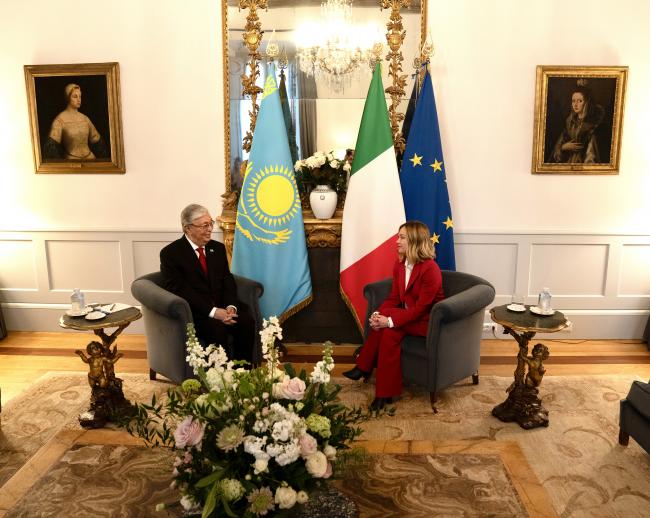 President Meloni meets with the President of the Republic of Kazakhstan