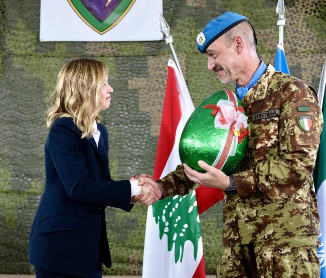President Meloni visits Italian military contingents deployed in Lebanon