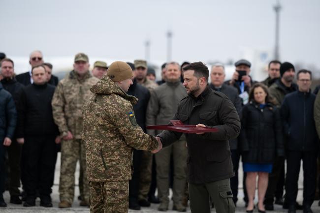 Honours ceremony for those who defended the airport of Hostomel