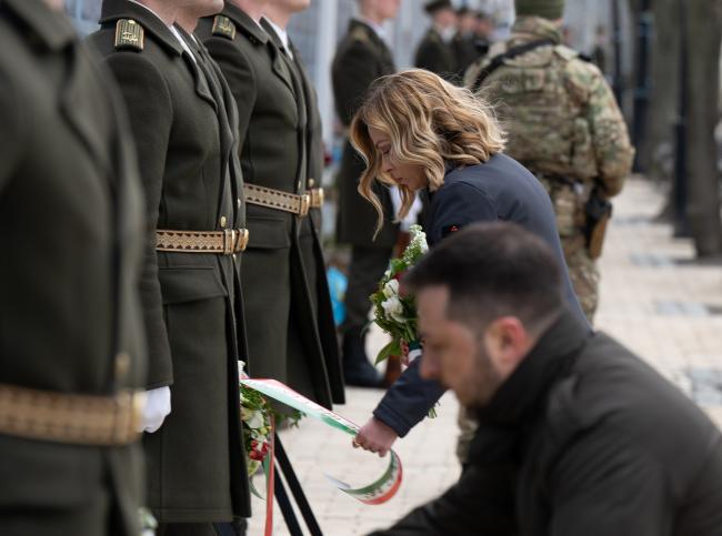 Wreath-laying ceremony at the Memory Wall of Fallen Defenders