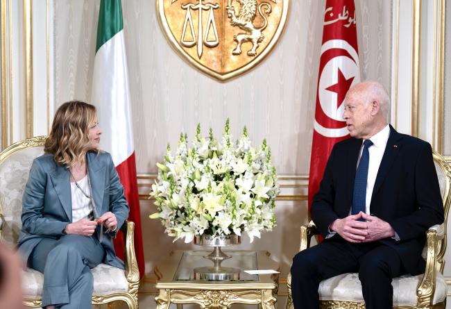 Incontro del Presidente Meloni con il Presidente della Repubblica tunisina