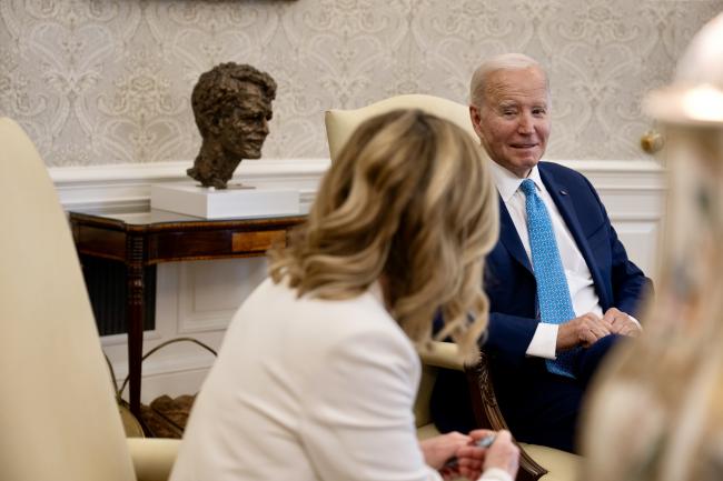 Incontro del Presidente Meloni con il Presidente Biden