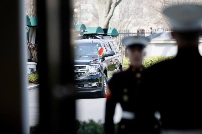 L'arrivo del Presidente Meloni alla Casa Bianca