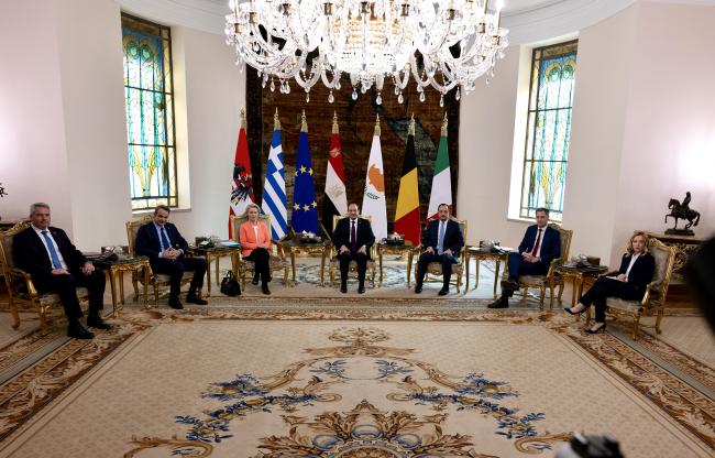 Incontro coungiunto dei leader europei con al-Sisi