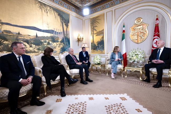 Incontro del Presidente Meloni con il Presidente della Repubblica tunisina