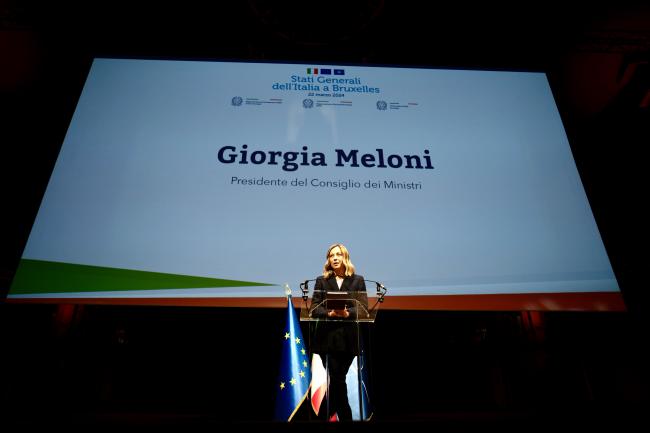 President of the Council of Ministers Giorgia Meloni at the States General of Italy