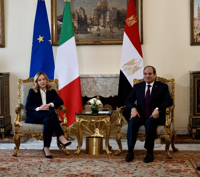 L'incontro con il Presidente dell'Egitto