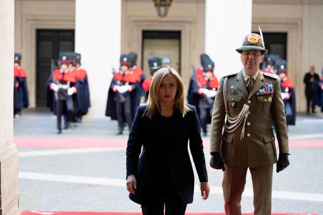 President Meloni welcomes the Prime Minister of Lebanon to Palazzo Chigi