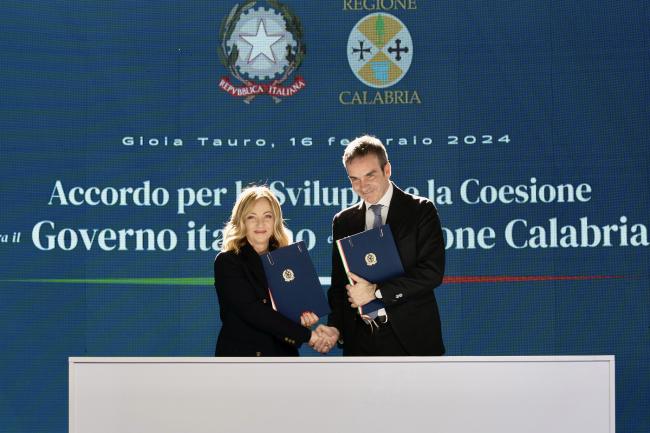 Development and Cohesion Agreement between the Italian Government and the Calabria Region