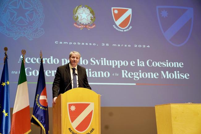 Signing ceremony for Development and Cohesion Agreement between the Italian Government and the Molise Region