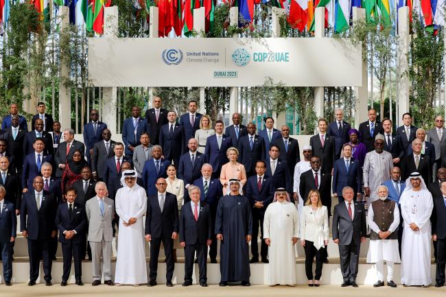 Family photo of Heads of State and Government at COP28