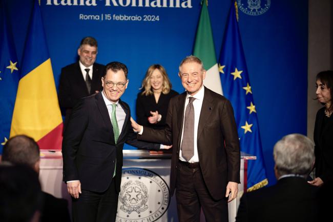 Vertice intergovernativo Italia-Romania, cerimonia di Firma di Accordi