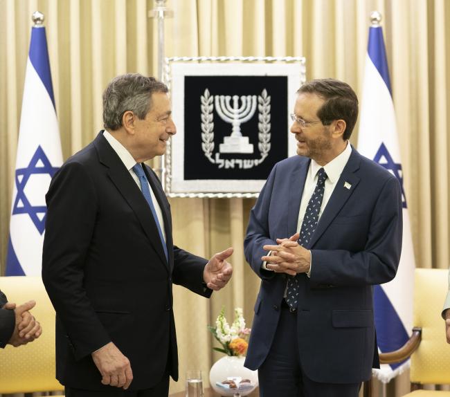 Incontro del Presidente Draghi con il Presidente dello Stato di Israele