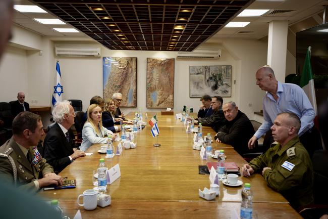 Il Presidente Meloni incontra il Primo Ministro dello Stato di Israele Netanyahu
