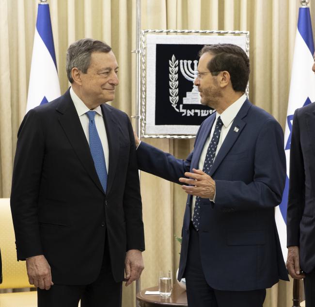  PM Draghi meets with the President of the State of Israel