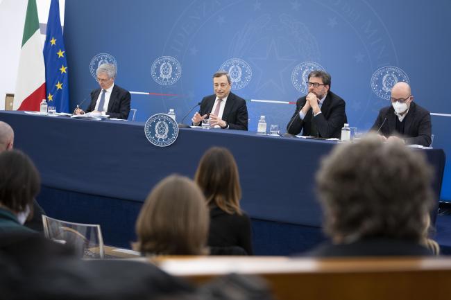 Conferenza stampa del Presidente Draghi dopo il Consiglio dei Ministri