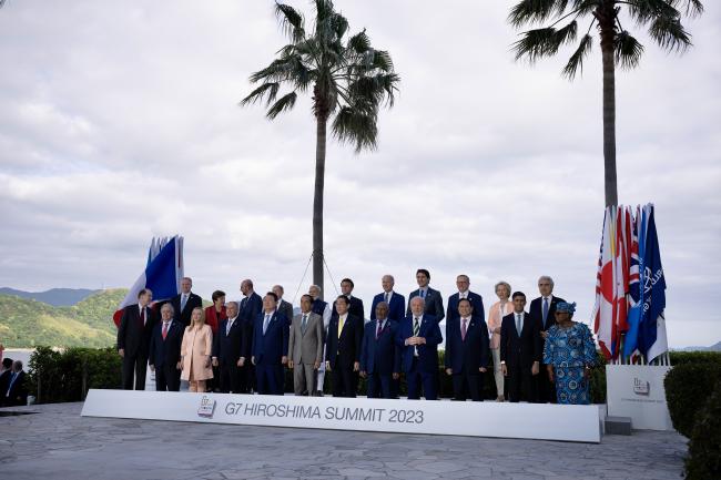 G7 Summit family photo with Partner Countries and international organisations