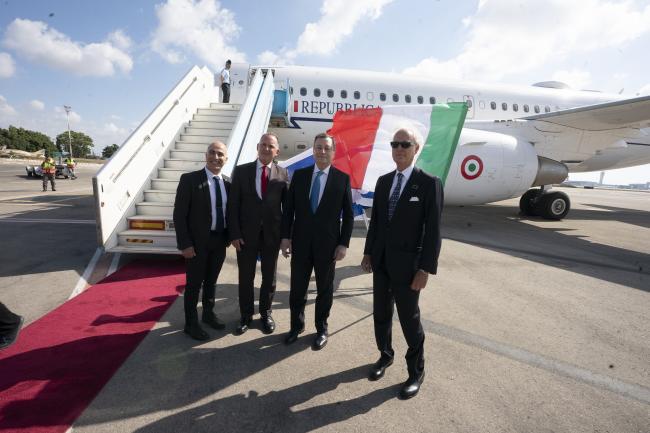 Arrivo del Presidente Draghi a Tel Aviv