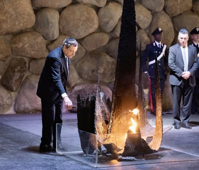 Il Presidente Draghi in visita allo Yad Vashem, Memoriale della Shoah