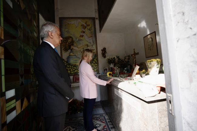 Il Presidente Meloni al cimitero di Santa Maria di Gesù