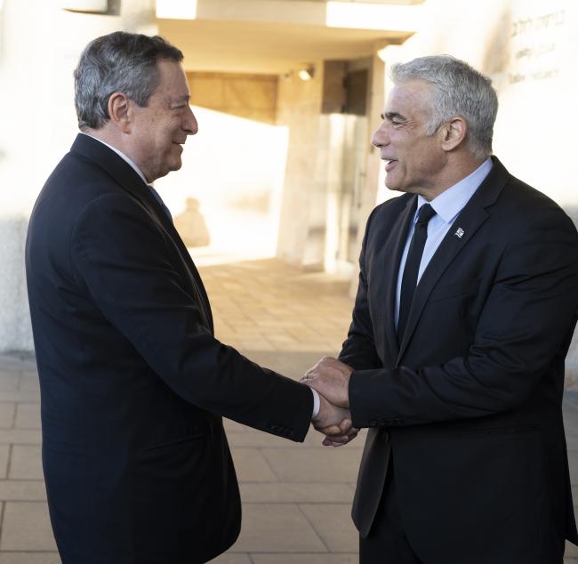 Incontro del Presidente Draghi con l’Alternate Prime Minister e Ministro degli esteri israeliano