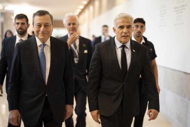 Incontro del Presidente Draghi con l’Alternate Prime Minister e Ministro degli esteri israeliano