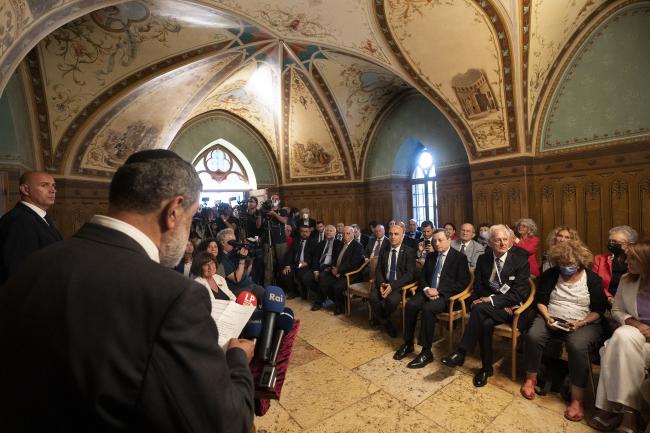 Visita del Presidente Draghi al Tempio italiano di Gerusalemme