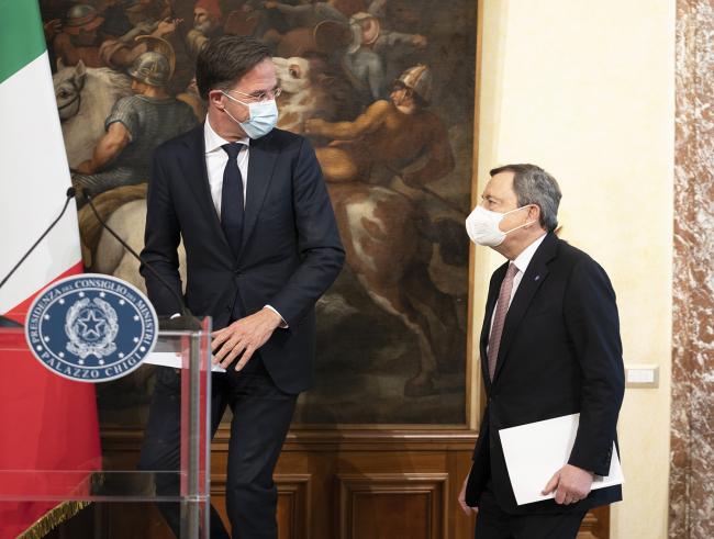 Il Presidente Draghi riceve il Primo Ministro dei Paesi Bassi Rutte