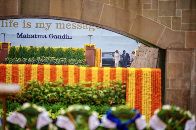 Omaggio dei Leader G20 al Memoriale del Mahatma Gandhi
