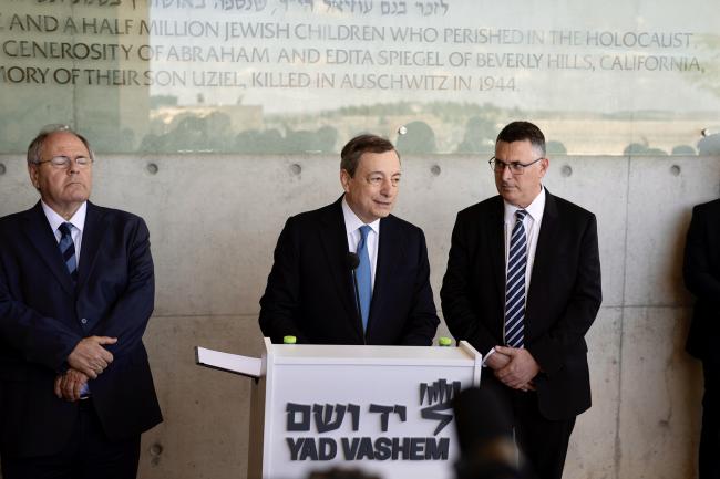 PM Draghi visits the Yad Vashem Holocaust Remembrance Centre