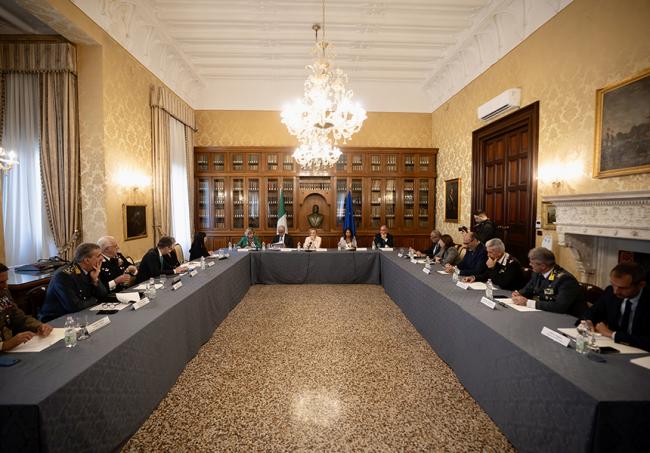 Il Presidente Meloni presiede il Comitato di Ordine e Sicurezza