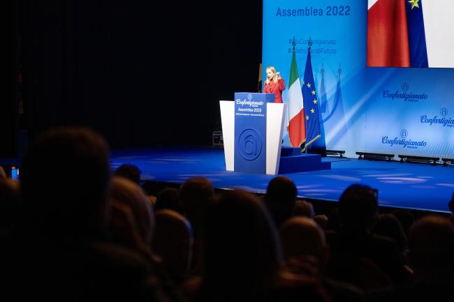 President Meloni delivers speech at 2022 Confartigianato - Imprese National Meeting