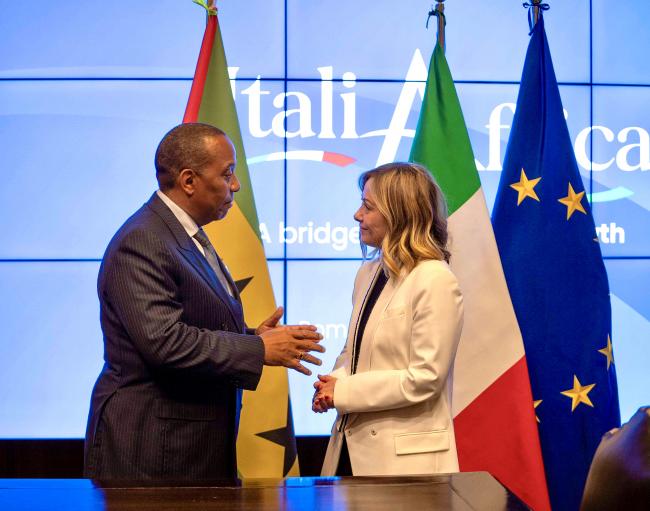 Italia-Africa Summit: President Meloni meets with Vice President Kone