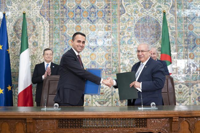 Firma della Dichiarazione di intenti per il rafforzamento della Cooperazione nel settore dell’energia tra il Governo della Repubblica Italiana e il Governo della Repubblica Algerina