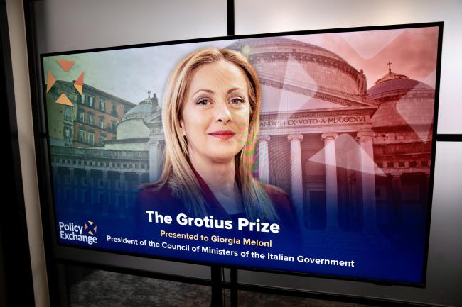 Il Presidente Meloni riceve il Premio Grotius 2023