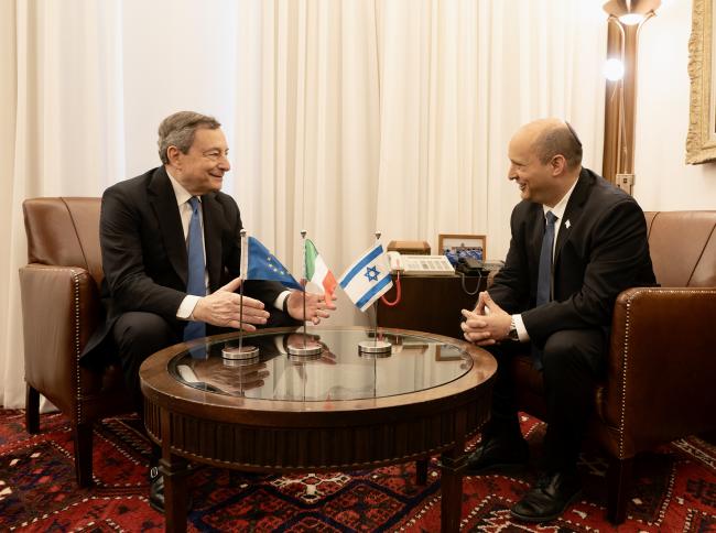 PM Draghi meets with Israeli Prime Minister Naftali Bennett